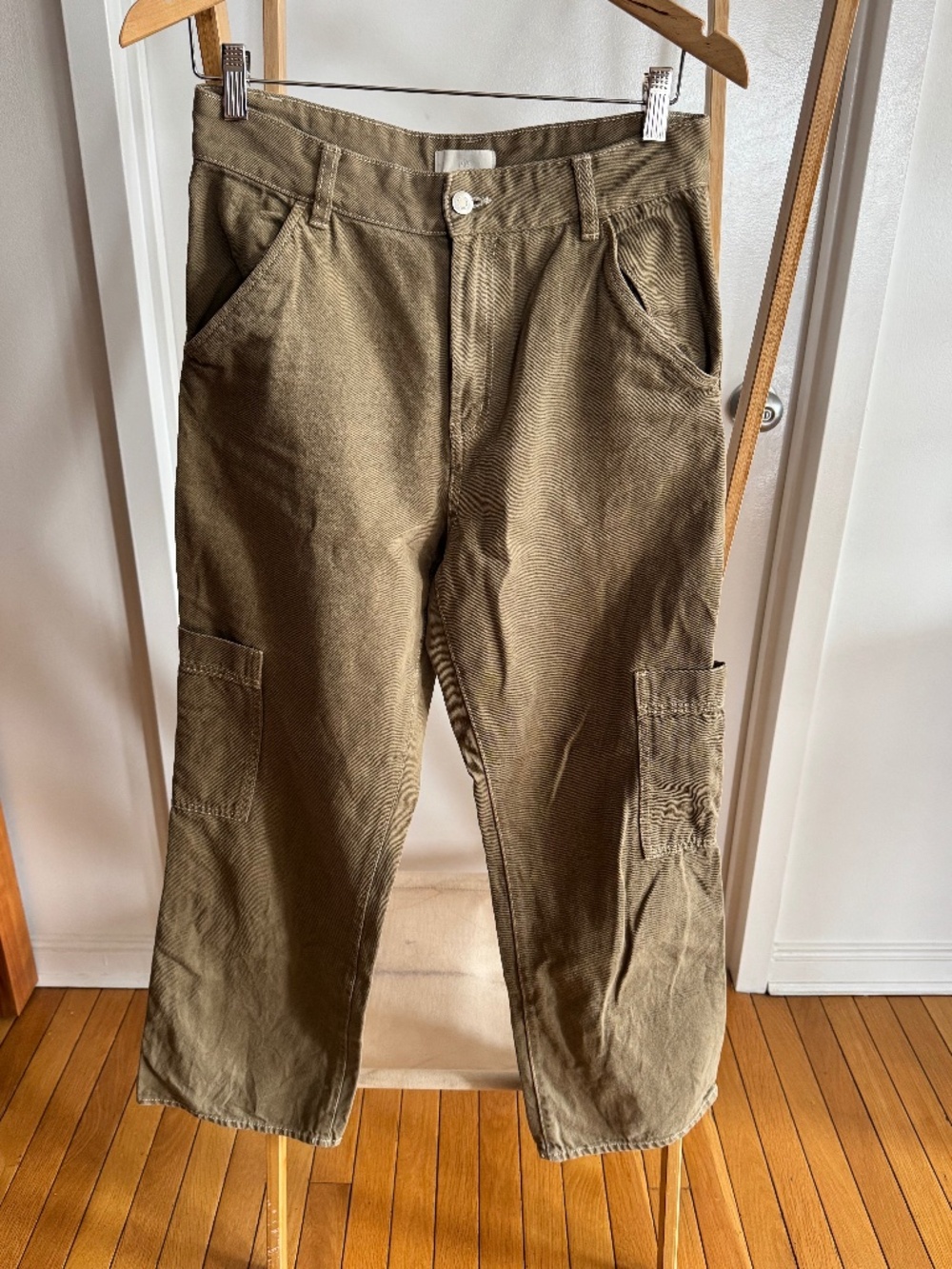 H&M Khaki Cargo Carpenter Jeans